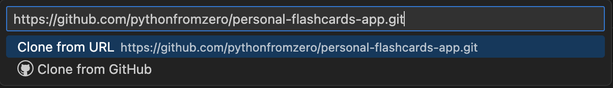 VS Code clone repository from URL