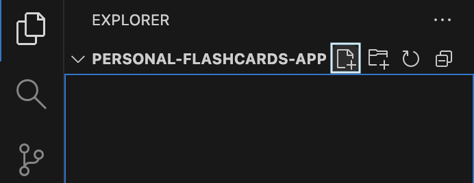 VS Code Explorer New File icon